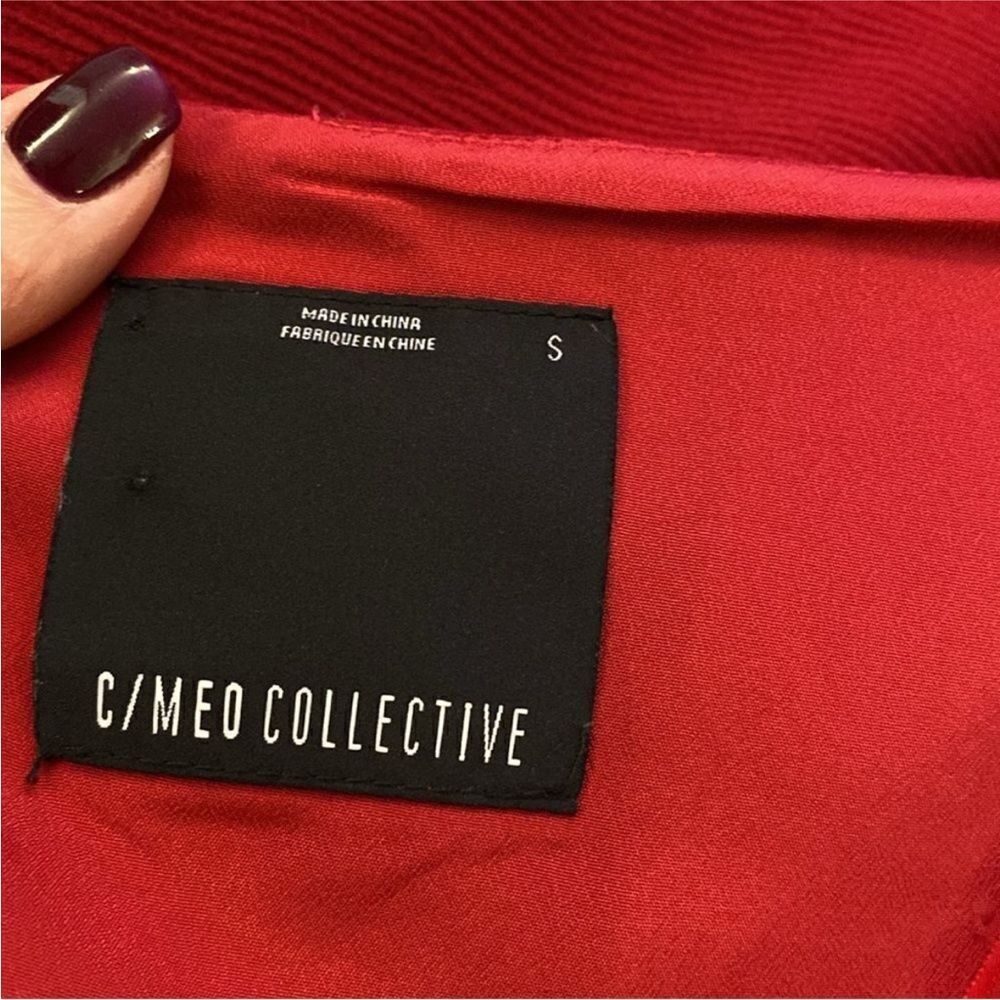 C/Meo Collective Chic One-Shoulder Red Dress with Ruffle Detail, S - Picture 12 of 13